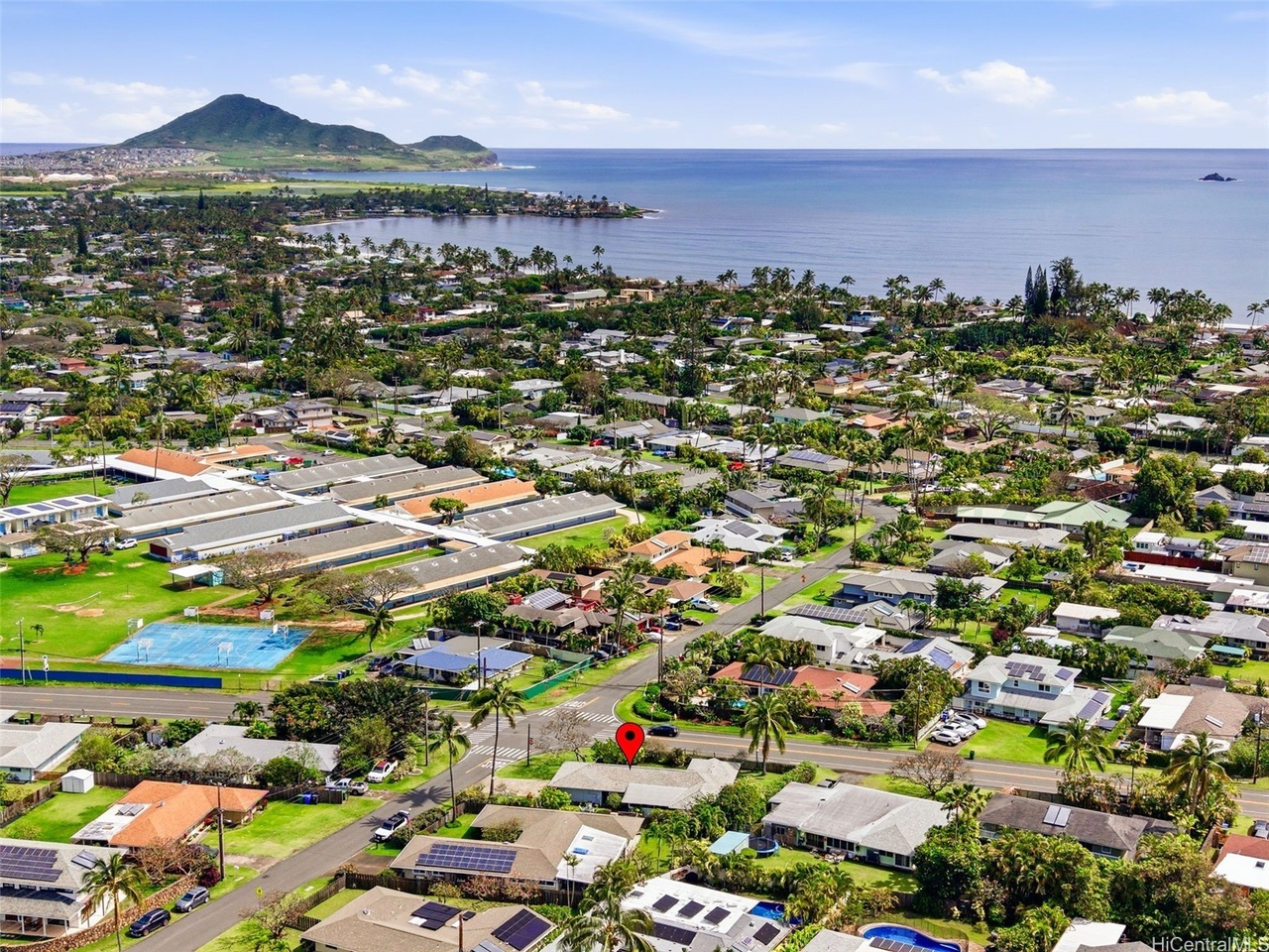 Kailua town on Oahu
